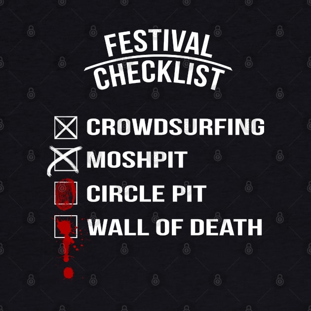 Metal und Rock - Festival Checkliste by Modern Medieval Design